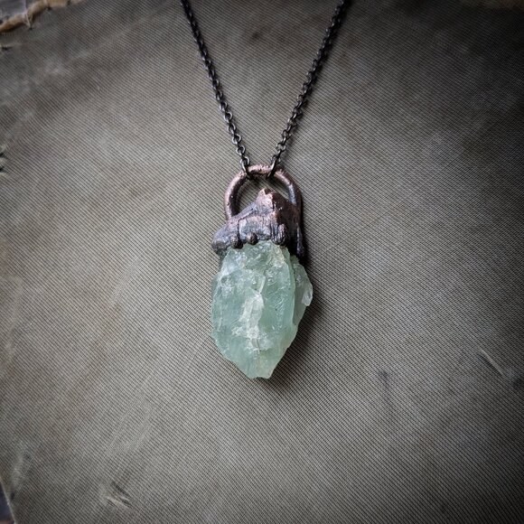 Electroformed Fluorite Necklace - Picture 6 of 6